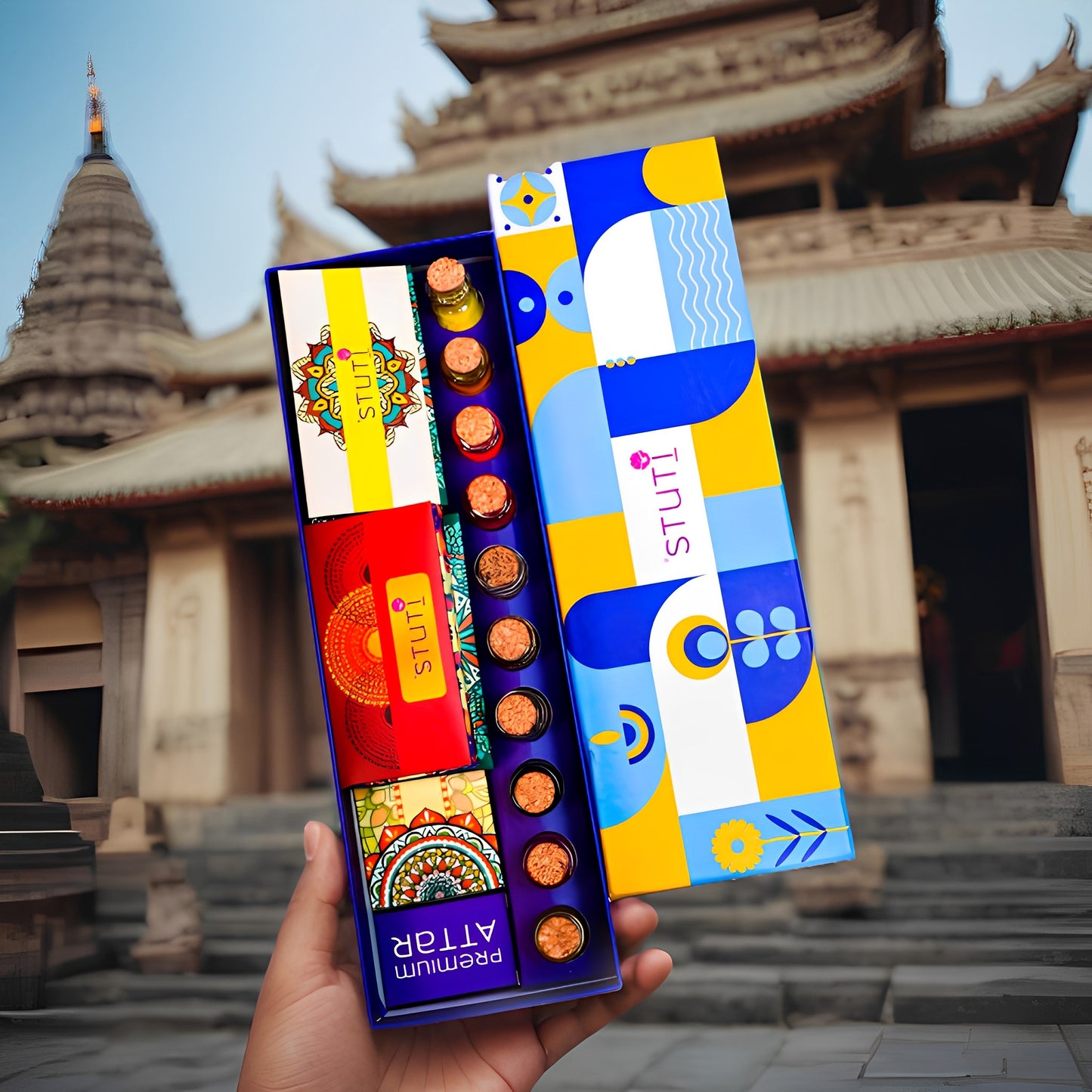 Stuti Traditional Pooja Box with Indian Art